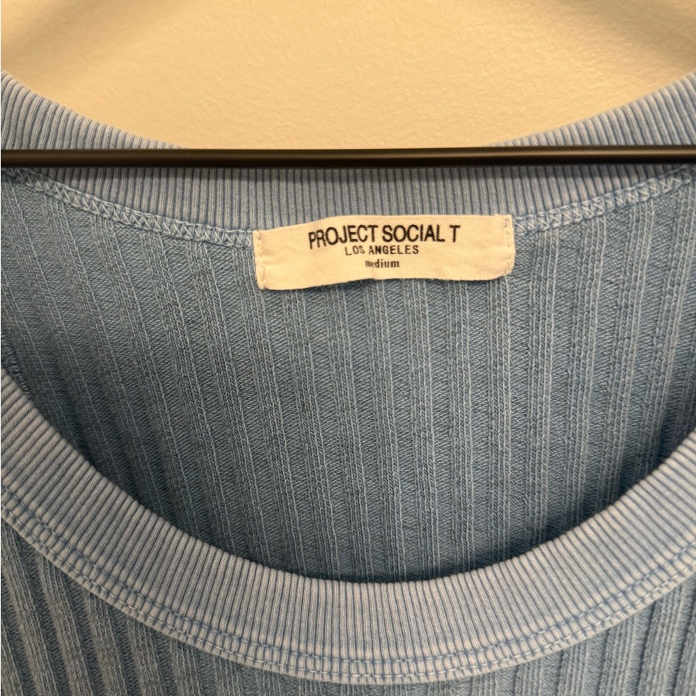 Project Social T Light Blue Ribbed Tee - Picture 3 of 3